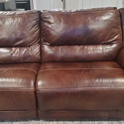 Leather Recliner Couch Set