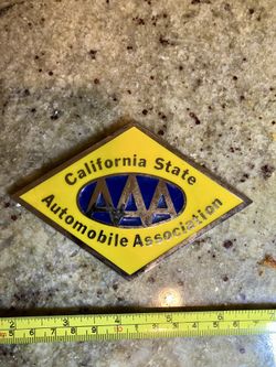Vintage AAA Yellow Plaque 
