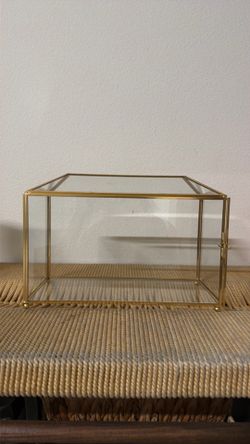 Large Glass Wedding Card Box