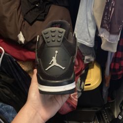 Jordan 4 Black Canvas Size 6.5