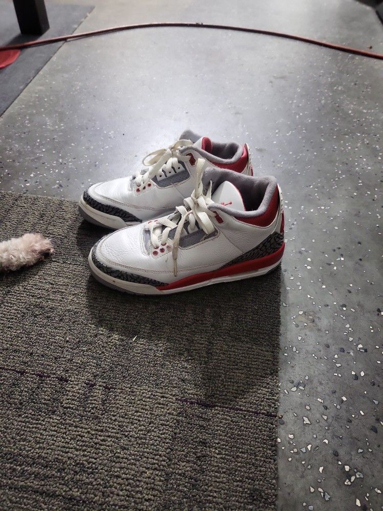 Nike Air Jordan 3 Retro Fire Red Sz 5