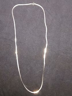 Italian Sterling Silver Herringbone Necklace – 925 – 24" – 5.12g