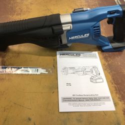Hercules 1-1/8” Cordless Reciprocating Saw (Tool Only) 