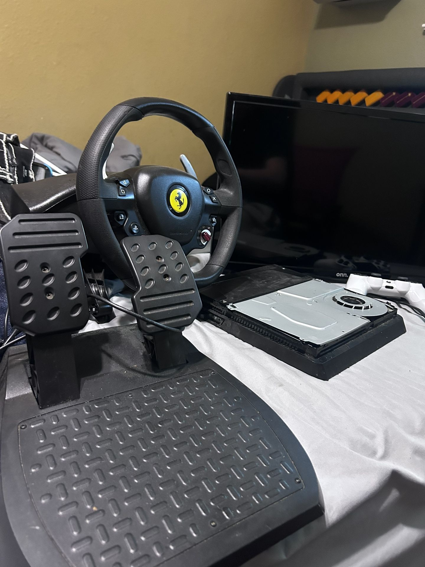 tv ps4 racing sim setup