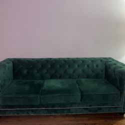 Velvet Green Couch 