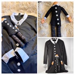 Wednesday Addams Costume Dress with Doll