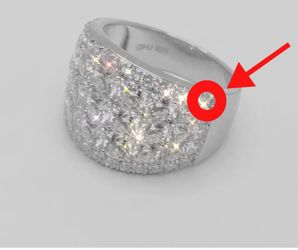 Look! A size 9 Men’s moissanite diamond ring!