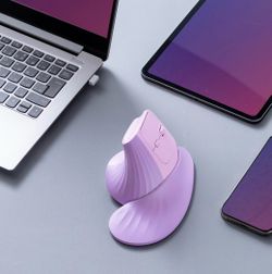 Vertical Ergonomic Wireless Mouse Purple