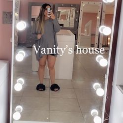 Full Body Mirror With Drawer On The Bottom 