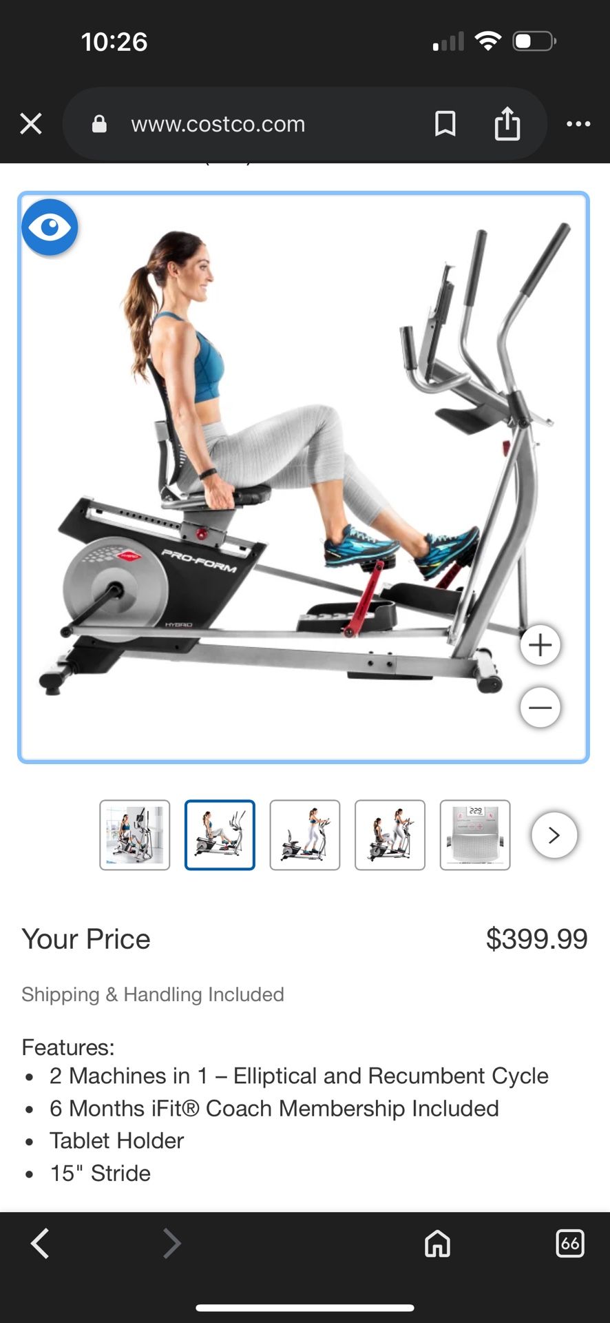 ProForm Hybrid XT Elite Trainer Bike
