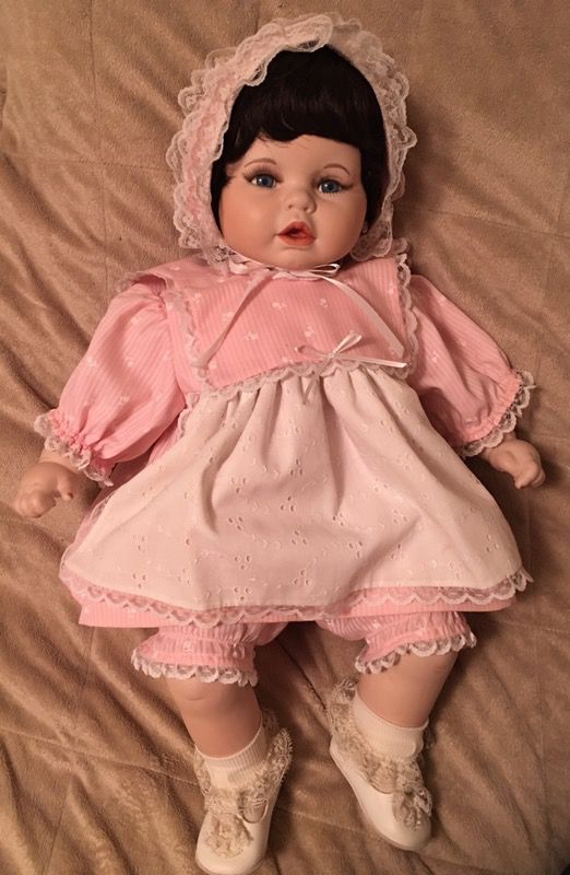 Vintage hand made porcelain baby doll