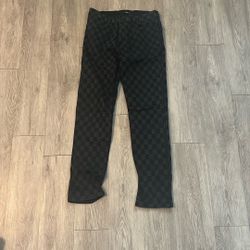 Men’s Fashion Nova Black Checkered Jeans