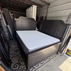 Queen Bed Frame and Mattress