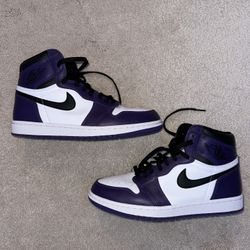 Men’s Air Jordan 1 Retro High OG Court Purple 2.0 Size 10.5 Excellent Condition
