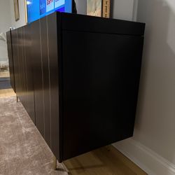 Black And Gold Media Console