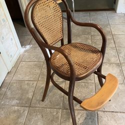 Vintage Bentwood High Chair With Removable Tray