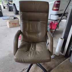Brown Leather Office Chair