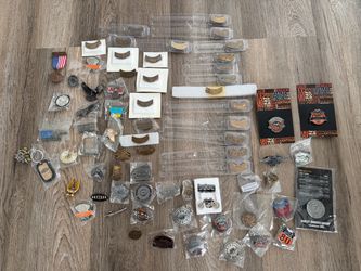 Large Lot of Harley-Davidson HOG Pins and Patches