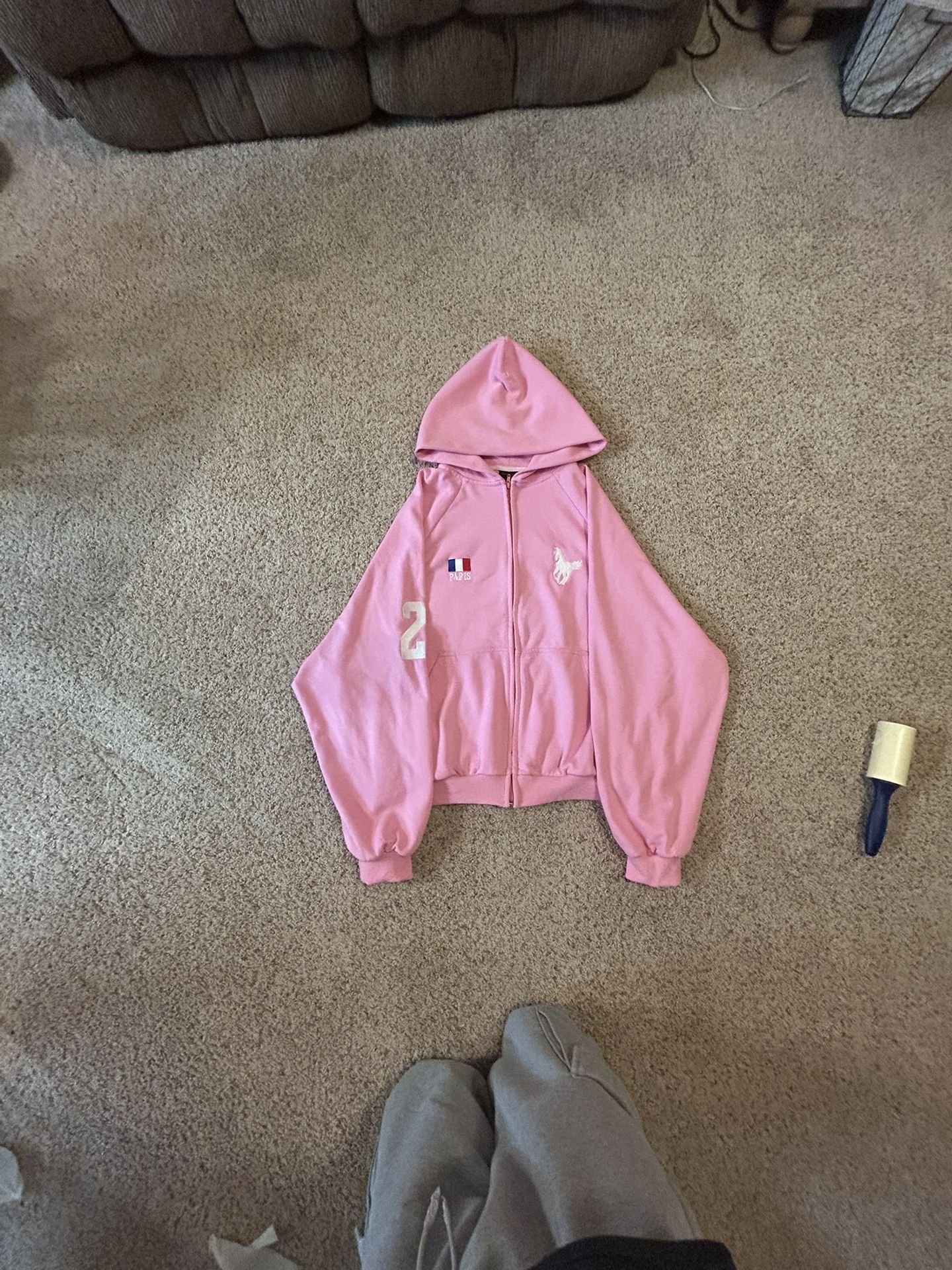 Pink Balenciaga x Polo Zip-up Hoodie