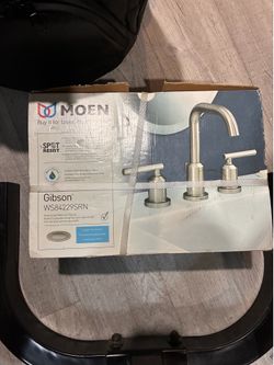 Moen Gibson Widespread Bathroom Faucet — Brushed Nickel, NEW