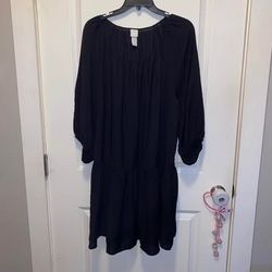 H&M Balloon-Sleeved Skater Black Dress Size Large Must pick up