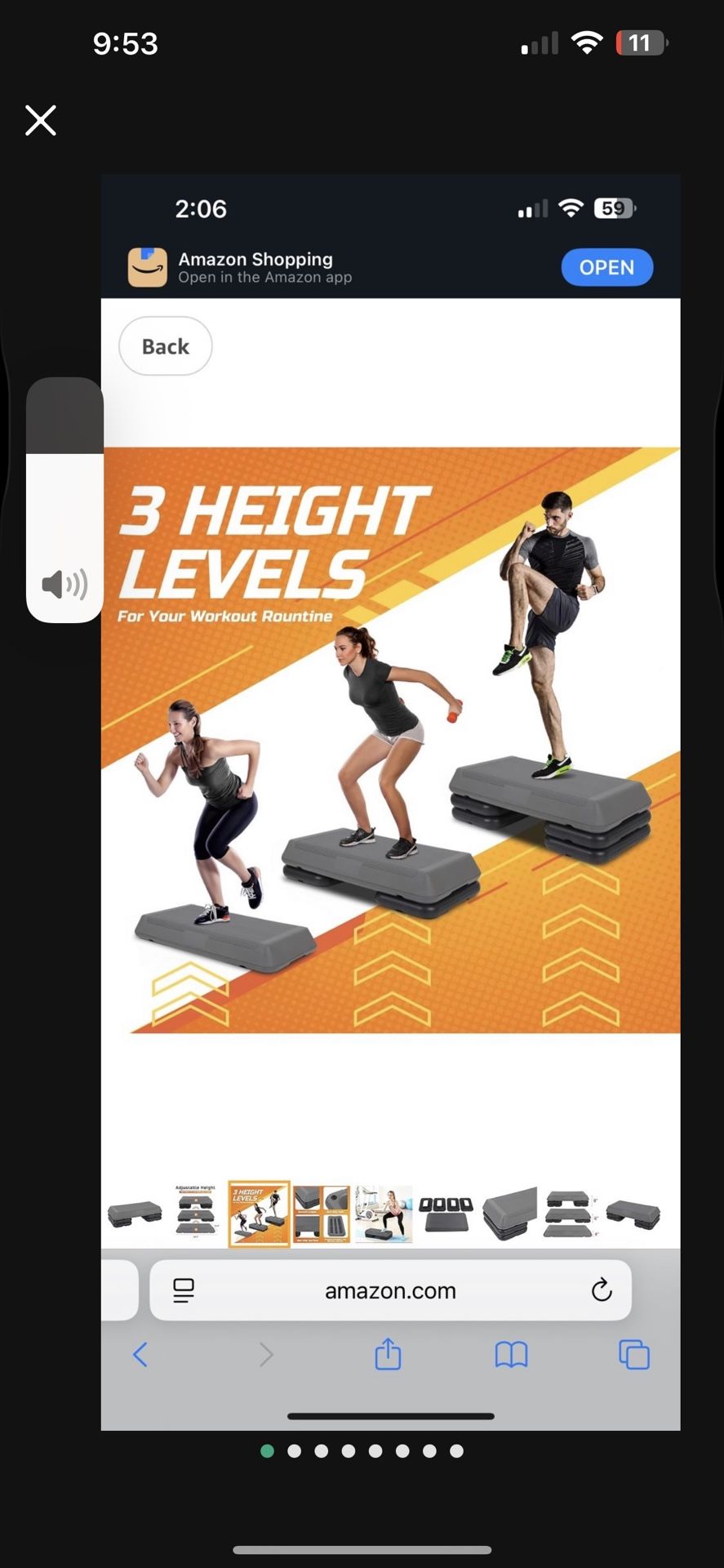 Exercise Aerobic Stepper Platform 28.5'' Adjustable Aerobic Step with 4 Risers