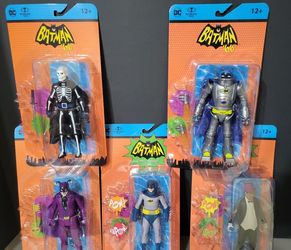 MCFARLANE BATMAN DC 66 & CLASSIC TV SERIES ACTION FIGURES

Lot of 5