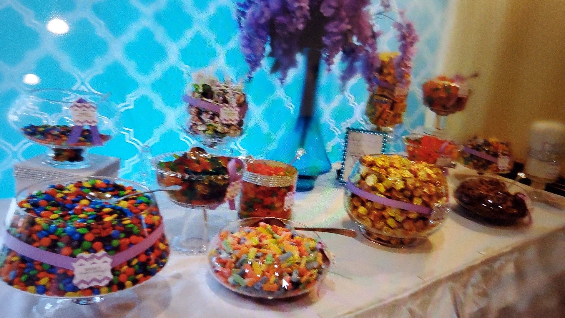 Set of 6 Candy Buffet/Sweets Table Jars