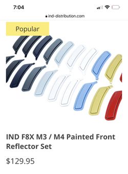 IND Distribution BMW M4 Front And Rear Painted Reflector Sets