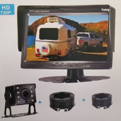 BACK UP CAMERA KIT (,WIRED)CAMERA&MONITOR KIT
YARKY WIRED BACKUP CAMERA & MONITOR KIT
Yakry RV Backup Camera Plug and Play - No Delays 7 Inch HD 1080P