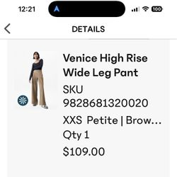 Athleta Venice High Rise Jogger XXS Petite NWT