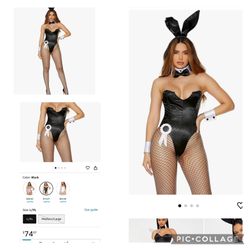Fire play Sexy Playboy Bunny Costume $30