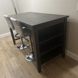 Grey Bar Top Table