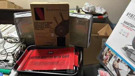 Skillet grill $50,egyptian cotton set of sheets king size $50, ninja blender   $50 and massager with heat $50 brand new never used