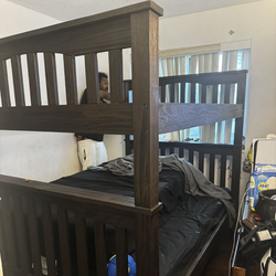 Full-Size NE Kids Bunk Bed Frame– Wood