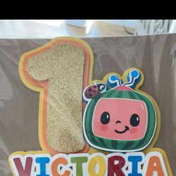 Victoria Cocomelon Cake Topper 1