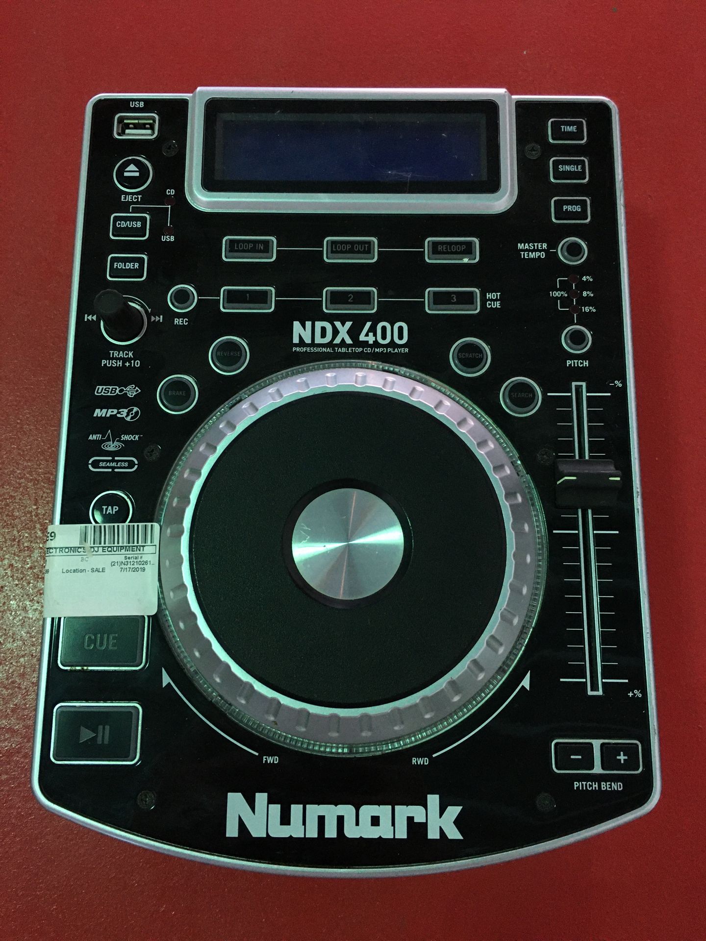 Numark cdj NDX-400 pro audio DJ turntable sera to scratch pro audio BCP004181