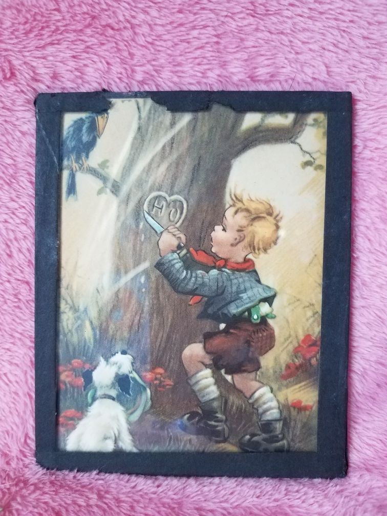 Hummel boy and dog picture