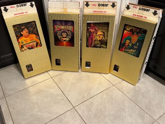 Lot of 4 Limited edition Jebco NASCAR wall clocks,
