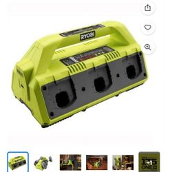 Ryobi 18V One+ 6 Port Lithium Ion Battery Supercharger 