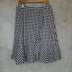Talbots NEW Gingham Midi Skirt