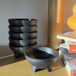 Modern Footed Pedestal Bowls for Dip + Snacks - Set of 6