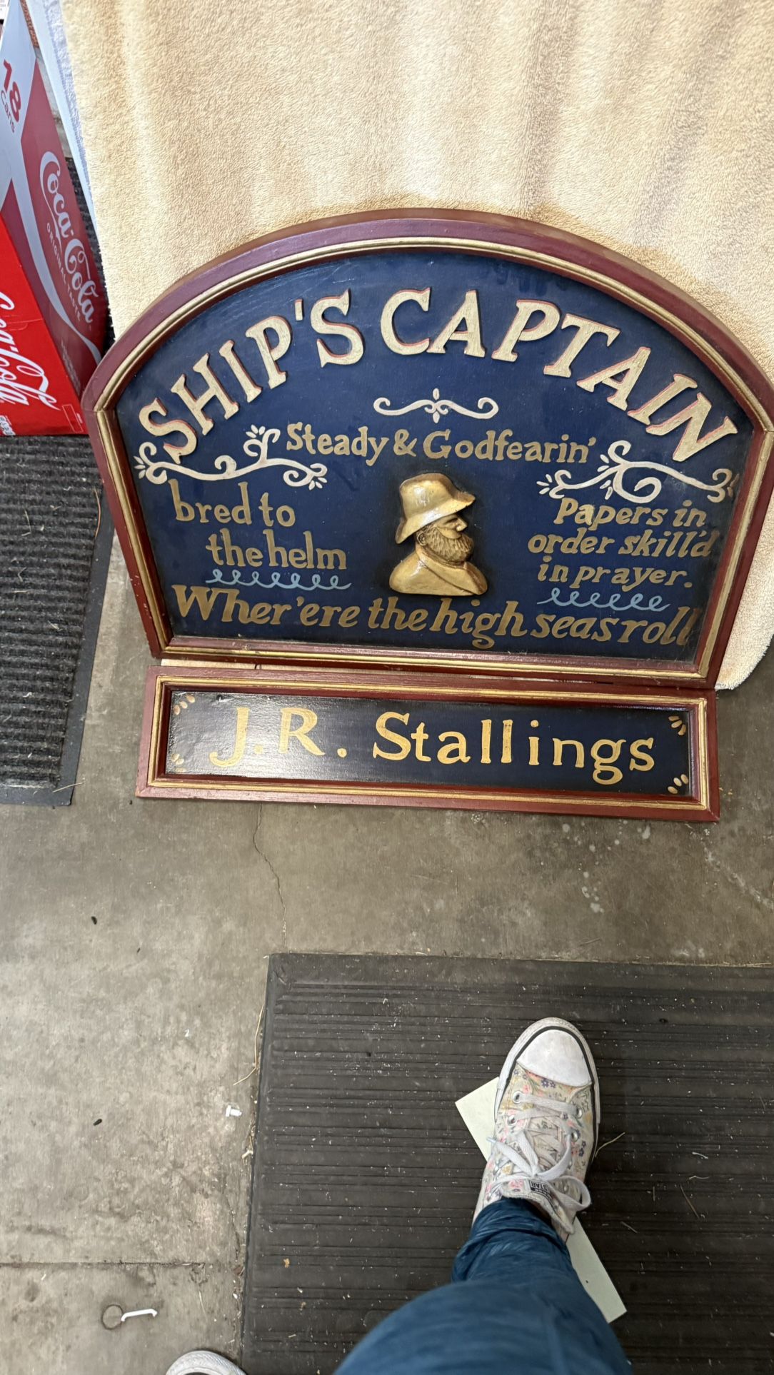 Captains Bar Sign Wood