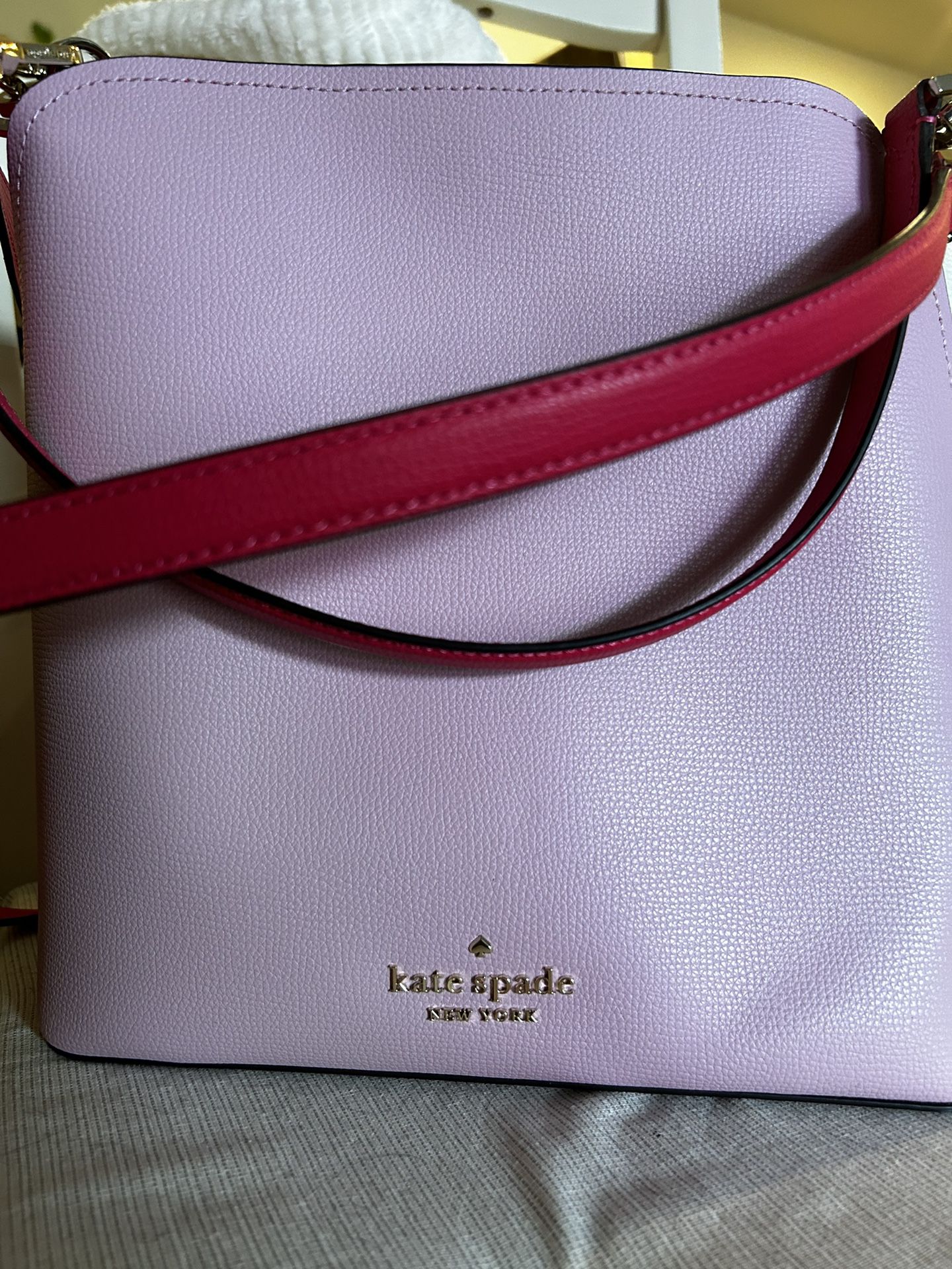 Pink And White Kate Spade Purse