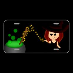 License Plate Novelty Car Front Halloween Witch Potion Magic Cook