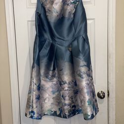 Sky Blue Floral Dress