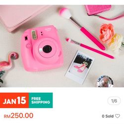 FUJIFILM Instax Mini 9 Instant Film Camera, Flamingo Pink