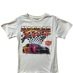 Women's NASCAR Shirt - Size Small - Cream with Embroidered Logo