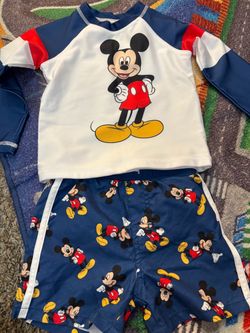 Mickey Mouse Kids Rash Guard Swim Set