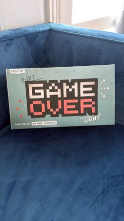 8 bit Game over retro light